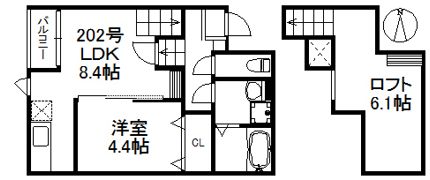 アットイーズ三苫駅前の間取り画像