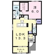 シェリークレイン テラス Bの間取り画像