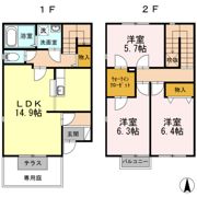 リースランド吉松 Ⅰの間取り画像