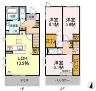 Avenir cour A棟の間取り画像