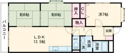 クレセント荒牧の間取り画像