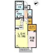 ハピネス東大利の間取り画像