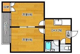 シャモニー井尻2の間取り画像