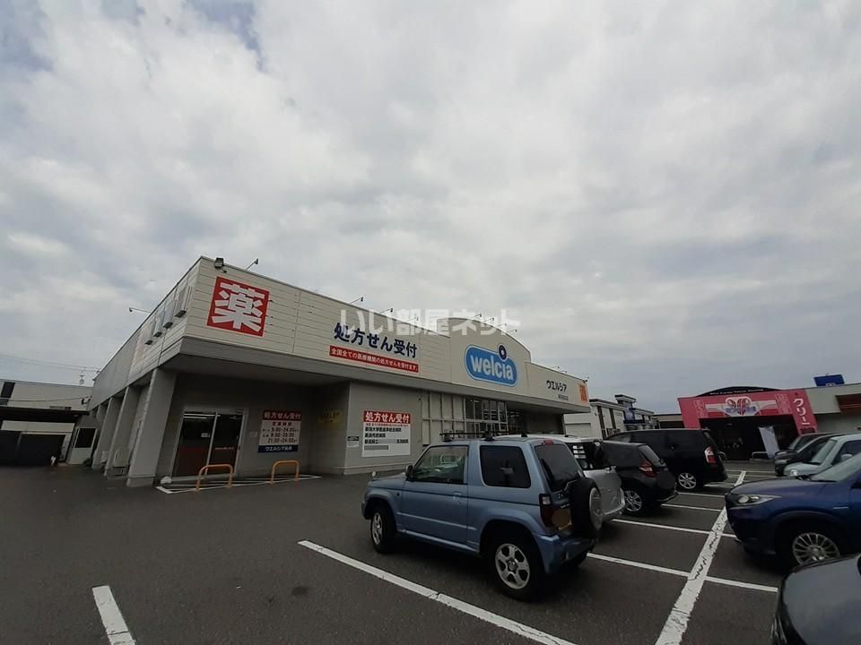 近くのウエルシア南笹口店まで590m（徒歩8分）