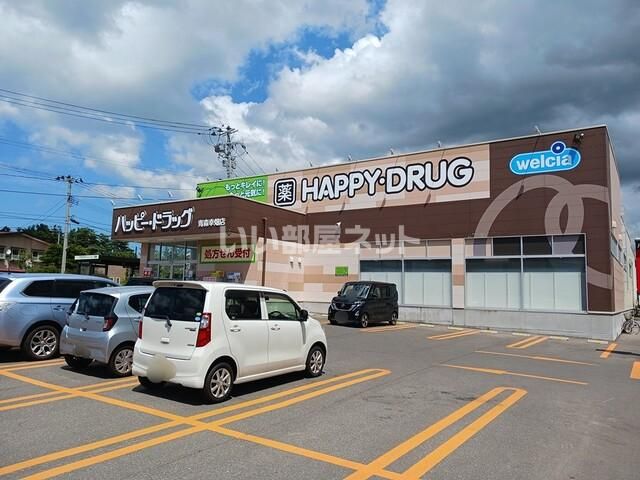 近くのハッピー・ドラッグ青森幸畑店まで613m（徒歩8分）