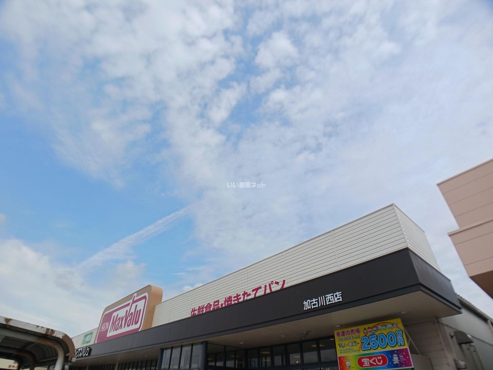 近くのマックスバリュ加古川西店まで626m(徒歩8分)