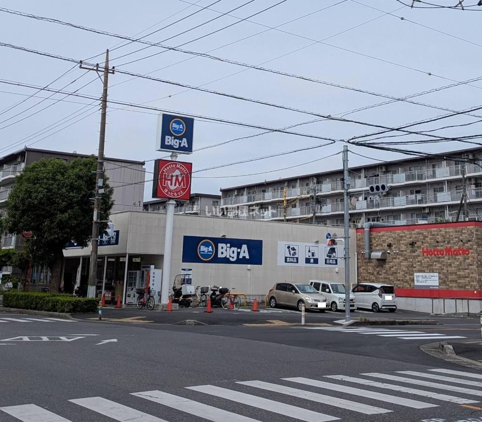 近くのビッグ・エー 越谷千間台西店まで891m(徒歩12分)