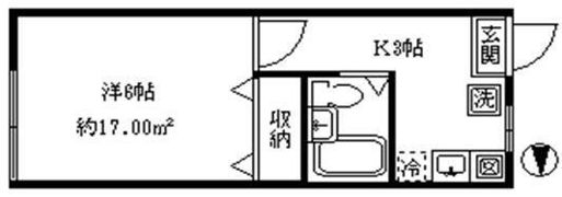 コーポ落合の間取り画像