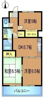 大関山ハイツの間取り画像