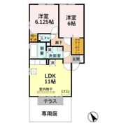 アモーレ Bの間取り画像