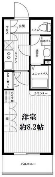 エスコート芝浦EASTの間取り画像