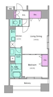 レジディア芝大門Ⅱの間取り画像