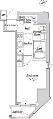 クレセント虎ノ門新橋の間取り画像