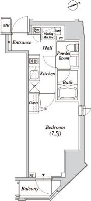 クレセント虎ノ門新橋の間取り画像