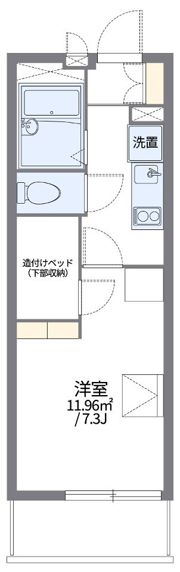 レオパレスメモラブルⅡの間取り画像
