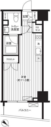 Ti-HIGASHIAZABUの間取り画像