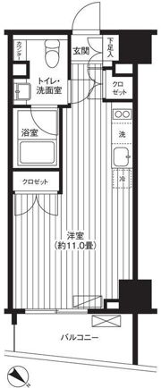 Ti-HIGASHIAZABUの間取り画像