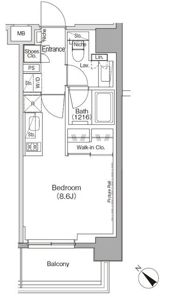 ザ・パークハビオ月島フロントの間取り画像