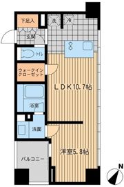 ウィルテラス勝どきの間取り画像
