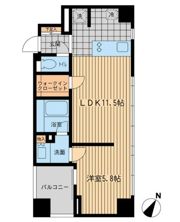 ウィルテラス勝どきの間取り画像