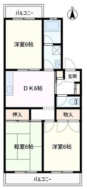 山陽マンションの間取り画像
