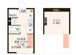 ハレテラス平和台の間取り画像