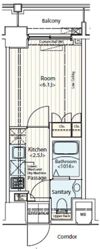 ドゥーエ新富町の間取り画像