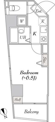 BulRock新宿河田町の間取り画像
