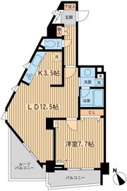 THEパームス代々木上原ヴェーの間取り画像