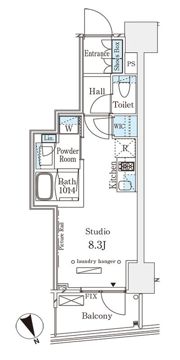 パークナードフィット南青山Vistaの間取り画像