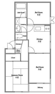 エレガン学芸大学の間取り画像