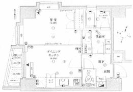 エスコートノヴェル南麻布の間取り画像