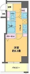 カスタリア新富町Ⅲの間取り画像