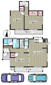 行田市向町K邸貸家2の間取り画像