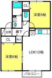 グリーンテラス長野Aの間取り画像