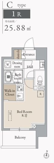 JMFレジデンス蔵前鳥越の間取り画像