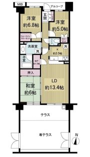 ソレーヌ世田谷芦花公園の間取り画像