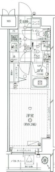 レガリス門前仲町パークサイドの間取り画像