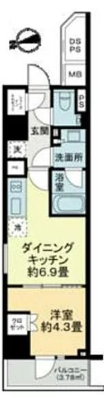 Brun Pilier日本橋の間取り画像