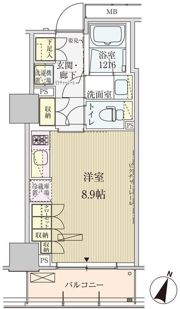 パークアクシス赤坂見附の間取り画像