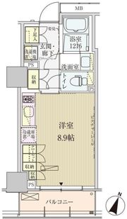 パークアクシス赤坂見附の間取り画像