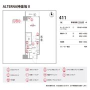 ALTERNA神楽坂Ⅱの間取り画像