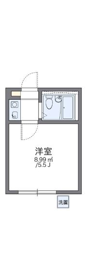 レオパレス東金町第6の間取り画像