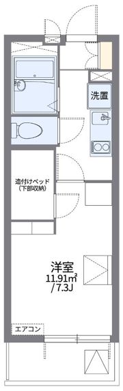 レオパレスミ ルガールの間取り画像