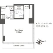 フロンティアレジデンスザタワー品川の間取り画像