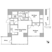 プラザタワー勝どきの間取り画像