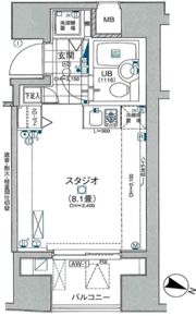 日神デュオステージ笹塚東館の間取り画像