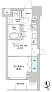 バウスフラッツ日本橋馬喰町の間取り画像