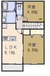 ビアンキ花崎 Bの間取り画像