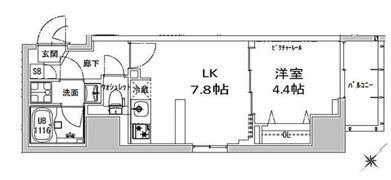 S-RESIDENCE神田avanceの間取り画像